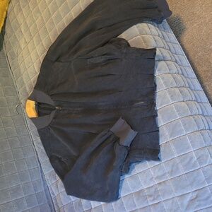 Kut from the Kloth Pleated Navy Bomber Jacket